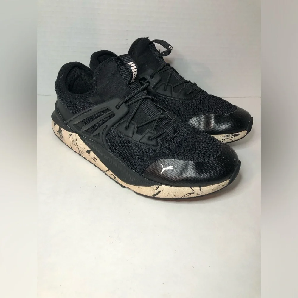 Puma Black Sneakers with Marble Sole